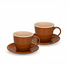 Набор из 2-х чашек 240 мл COFFEE с блюдцами (фарфор)