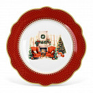Тарелка CHRISTMAS EVE 27см цвет красный (фарфор)