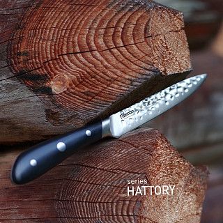 Нож HATTORI Универсальный 13см hammered (420J2 сталь) Нож HATTORI Универсальный 13см hammered (420J2 сталь)