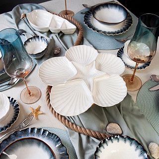 Менажница SEA SHELL 32см (фарфор)