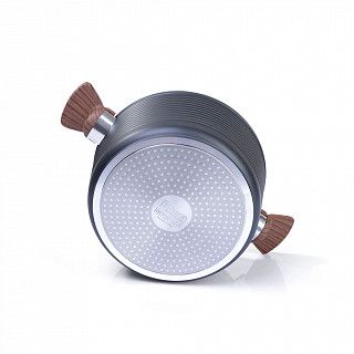 Кастрюля DIAMOND 28x13,5см / 7,1л со стеклянной крышкой (алюминий)