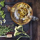 Заварочный чайник 1000 мл со стальным фильтром (жаропрочное стекло)