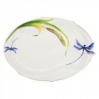 Блюдо DRAGON FLY 34,5х24,5х3,5см (фарфор)
