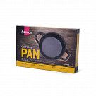 Сковорода 18x4,5 см на деревянной подставке (чугун)