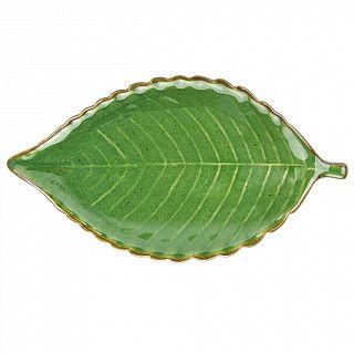 Блюдо глубокое GREEN 35.5X22X5.5 CM (керамика)