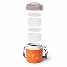 Термос для пищи 1400 мл ОРАНЖЕВЫЙ (нерж. сталь)