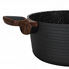 Кастрюля DIAMOND 20x10см / 2,6л со стеклянной крышкой (алюминий)