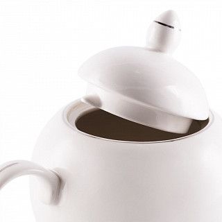 Чайник заварочный ALEKSA 1,1л, цвет белый (фарфор)