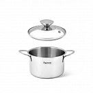 Кастрюля BAMBINO 12x7,5 см / 0,8 л со стекл. крышкой (нерж. сталь)