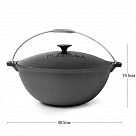 Казан 34x14,5 см / 8 л с чугунной крышкой (чугун)