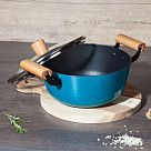 Кастрюля SEAGREEN 24x11см / 4л. со стеклянной крышкой (эмалированны