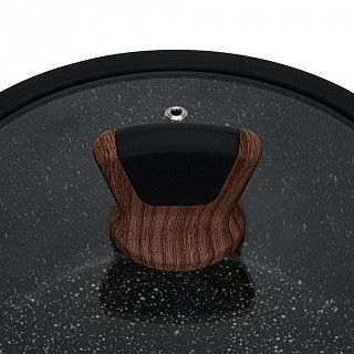 Кастрюля DIAMOND 20x10см / 2,6л со стеклянной крышкой (алюминий)