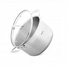 Кастрюля PLATINO 22x12,5 см / 4,4л со стеклянной крышкой (нерж.стал