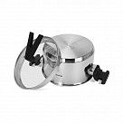 Кастрюля ELIZ 20x11 см / 3,3л со стеклянной крышкой (нерж.сталь)