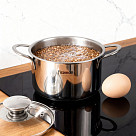 Кастрюля BAMBINO 12x7,5 см / 0,8 л со стекл. крышкой (нерж. сталь)