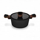 Кастрюля DIAMOND 20x10см / 2,6л со стеклянной крышкой (алюминий)