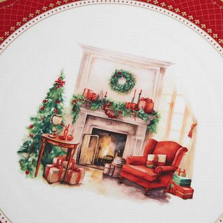 Подставка для торта CHRISTMAS EVE 28см цвет красный (фарфор) Подставка для торта CHRISTMAS EVE 28см цвет красный (фарфор)