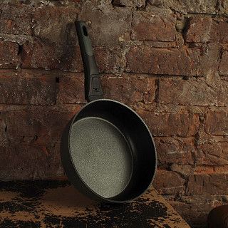 Глубокая сковорода BRILLIANT 24x7,2см со съемной ручкой (алюминий)