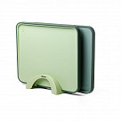 Набор из 2 разделочных досок 34х28см цвет зеленый (пластик+ТПР)