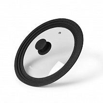 Крышка TRIPLEX 26/28/30см Многоразмерная, цвет Чёрный (стекло)