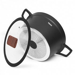 Кастрюля FILOMENA 24x12см / 3,9л со стеклянной крышкой (алюминий)