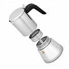 Гейзерная кофеварка 300 мл на 6 порций (нержавеющая сталь)