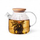 Чайник заварочный 1200мл со стальным фильтром (стекло)