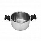 Кастрюля ELIZ 20x11 см / 3,3л со стеклянной крышкой (нерж.сталь)