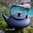 Заварочный чайник 750 мл с ситечком, цвет ЧЕРНЫЙ (керамика)