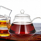 Заварочный чайник 800 мл со стальным фильтром (жаропрочное стекло)