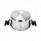 Кастрюля ELIZ 20x11 см / 3,3л со стеклянной крышкой (нерж.сталь)