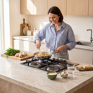 Сковорода 24x6 см без крышки (нерж. сталь)