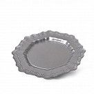 Тарелка стеклянная 28,5 см Grey snowflakes