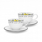 Набор из 2 чашек PROVENCE 250 мл с блюдцами (фарфор)