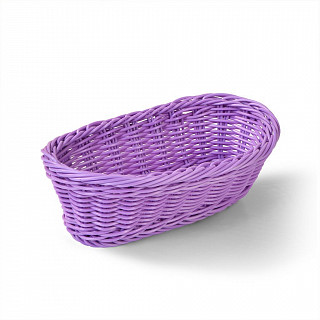 Плетеная корзинка овальная 23x12x8 см (пластик) Плетеная корзинка овальная 23x12x8 см (пластик)