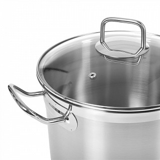 Кастрюля TAHARA 26x17 см / 9,0 л с крышкой (нерж. сталь) Кастрюля TAHARA 26x17 см / 9,0 л с крышкой (нерж. сталь)