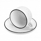 Чашка ART DECO 250мл с блюдцем (фарфор)