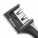 Точило для ножей 19x5x6см двухшаговой заточки, цвет СЕРЫЙ