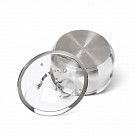 Кастрюля VALERY 18x9 см / 2.3 л со стеклянной крышкой (нерж. сталь)