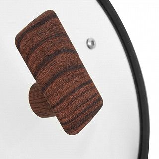 Ковш FILOMENA 16x8см / 1,2 л со стеклянной крышкой (алюминий)