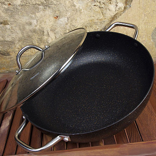 Вок PROMO 40x12см / 13,2л со стеклянной крышкой (алюминий) Вок PROMO 40x12см / 13,2л со стеклянной крышкой (алюминий)