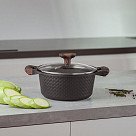 Кастрюля EVOLUTION 20х9,3 см / 2,4 л со стеклянной крышкой  (литой