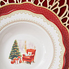 Салатник CHRISTMAS EVE 23,5x6,5см цвет красный (фарфор)