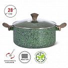 Кастрюля MALACHITE 28x13см / 7,6л со стеклянной крышкой (алюминий)