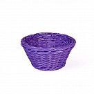 Плетеная корзинка круглая 19x10 см (пластик)