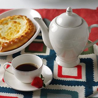 Чайник заварочный ALEKSA 1,1л, цвет белый (фарфор)