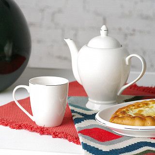 Чайник заварочный ALEKSA 1,1л, цвет белый (фарфор)