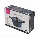 Кастрюля DIAMOND 20x10см / 2,6л со стеклянной крышкой (алюминий)