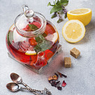 Заварочный чайник 800 мл со стальным фильтром (жаропрочное стекло)