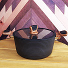 Кастрюля DIAMOND 24x12см / 4,5л со стеклянной крышкой (алюминий)